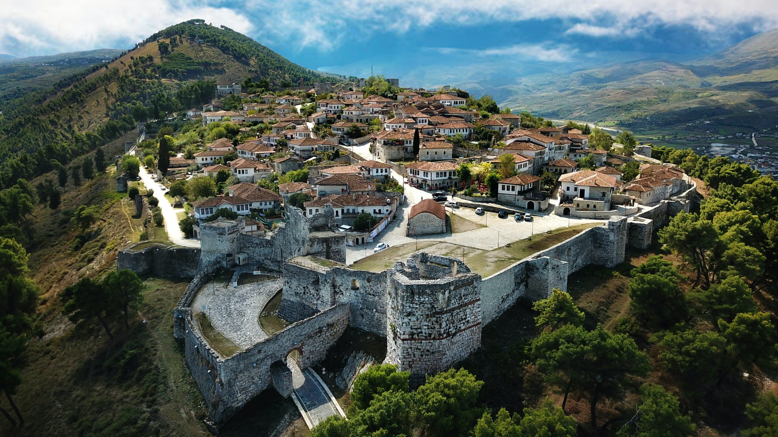 Berat Castle (Kalaja) on the hillside
